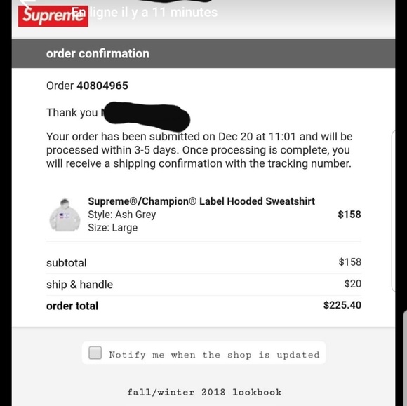 Supreme X Champion hoodie - Picture 3 of 3